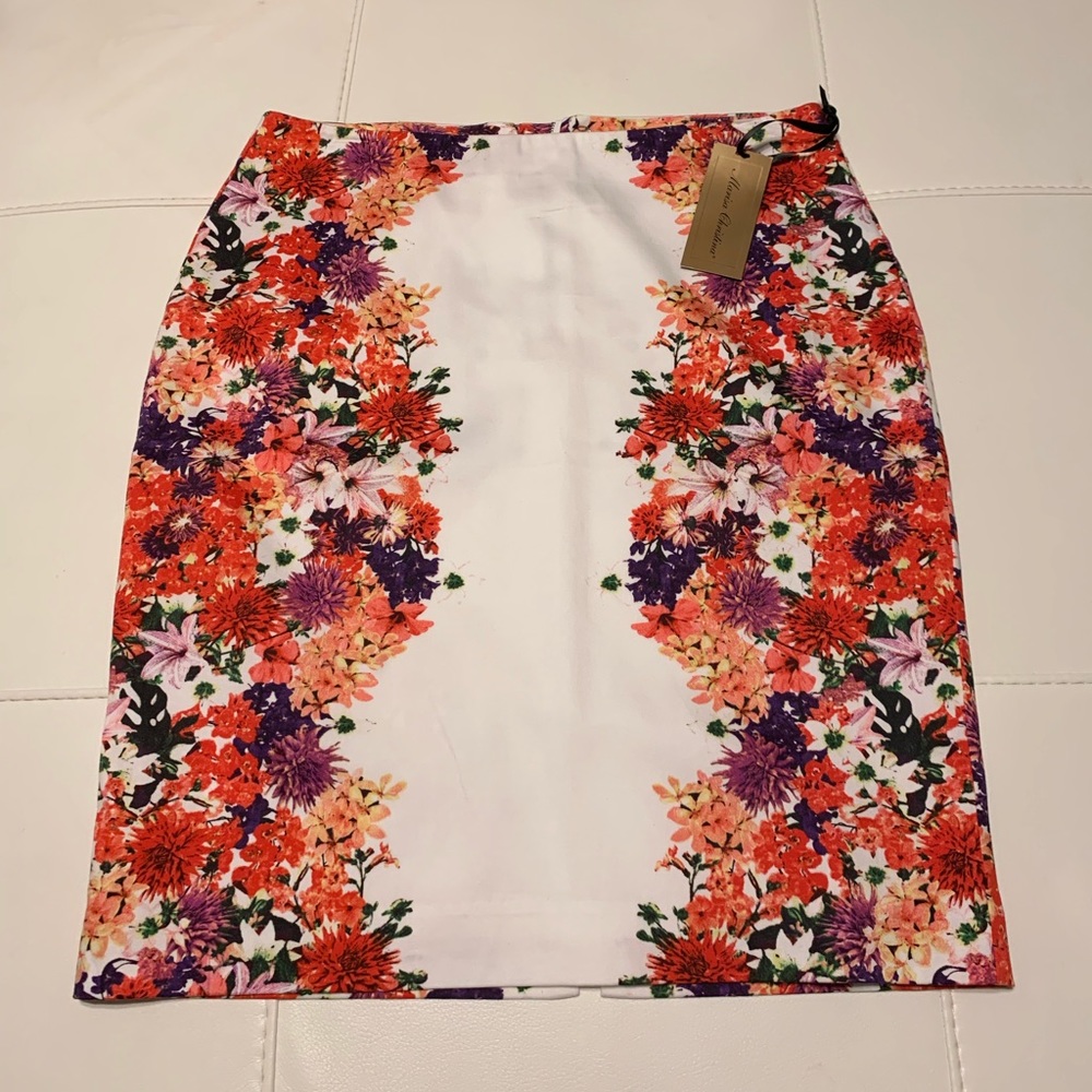 Marisa Christina floral pencil skirt.